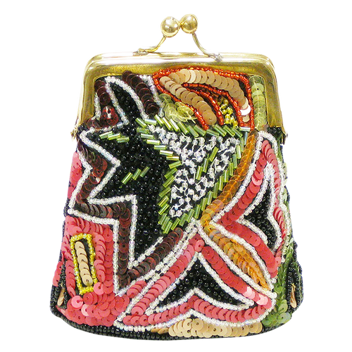 David Jeffery Coin Bag - Multicolor Sequins & Beads